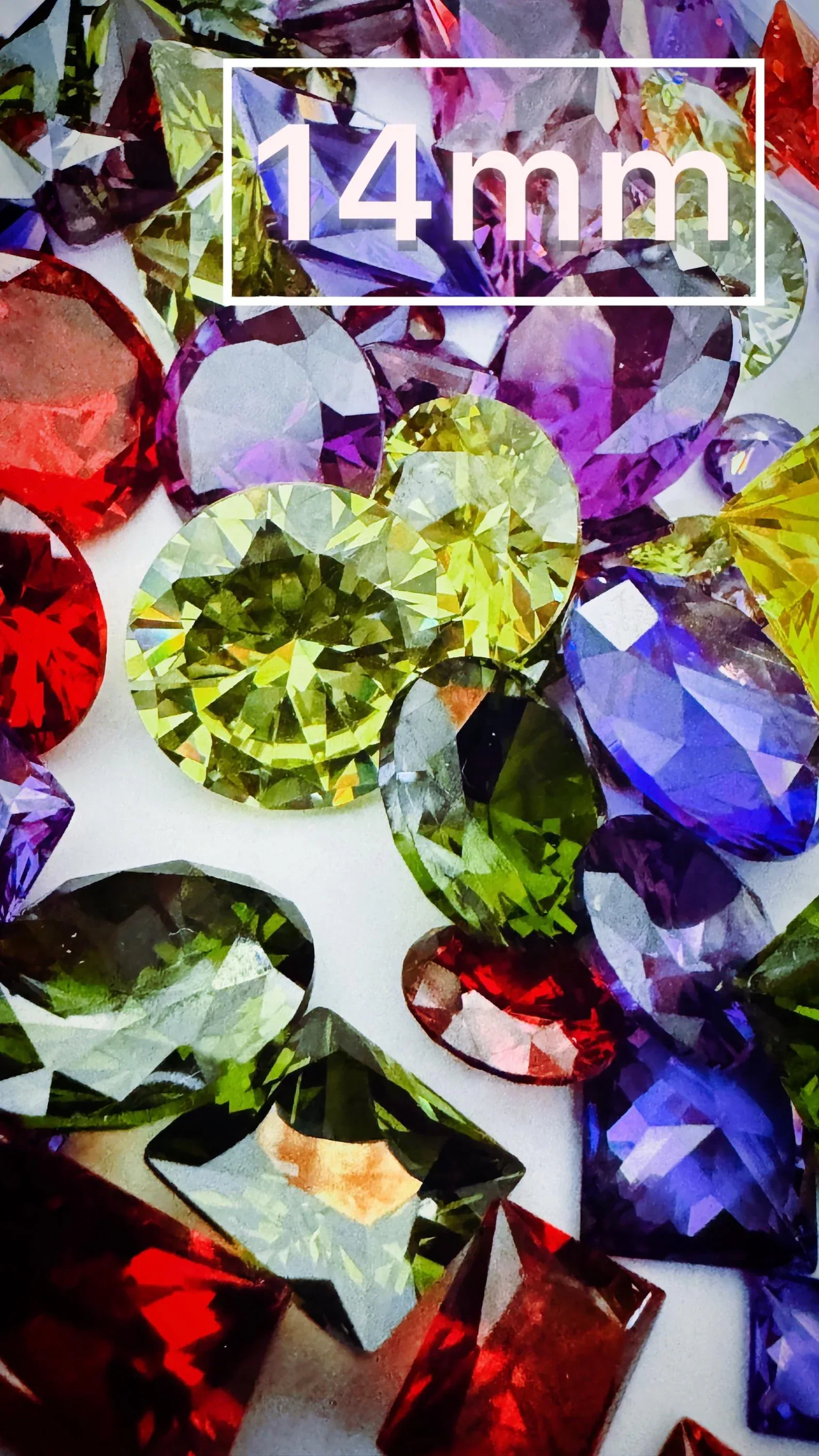 Cubic Zirconia Gemstones 16mm Color Red Ruby